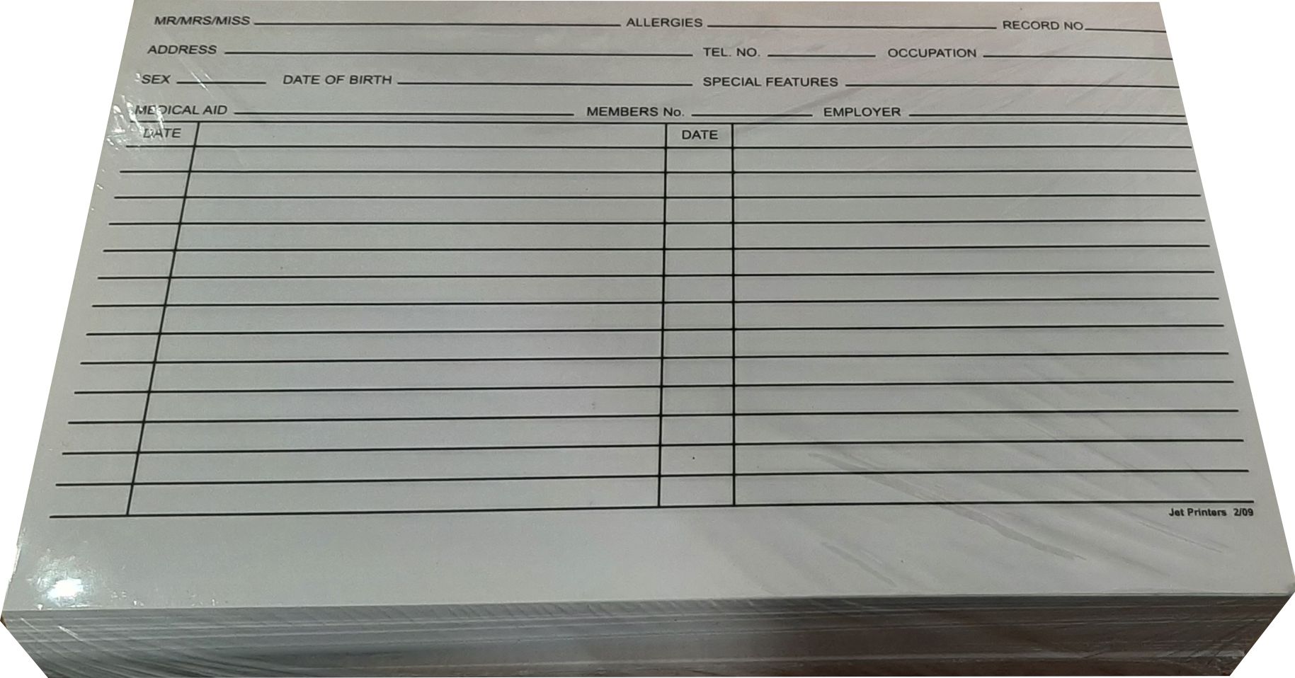Medical Record Cards – 500s