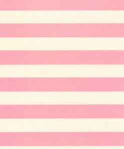 Cream with Pink Stripe Giftwrap (5m x 50cm)