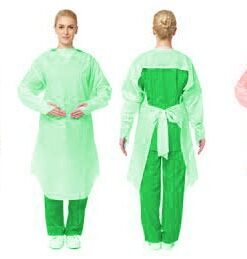 Disposable plastic gown