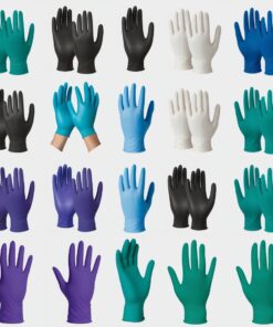 elbow length purple gloves