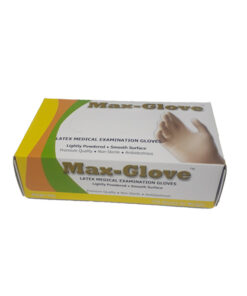 Alternative view of powdered gloves in food service