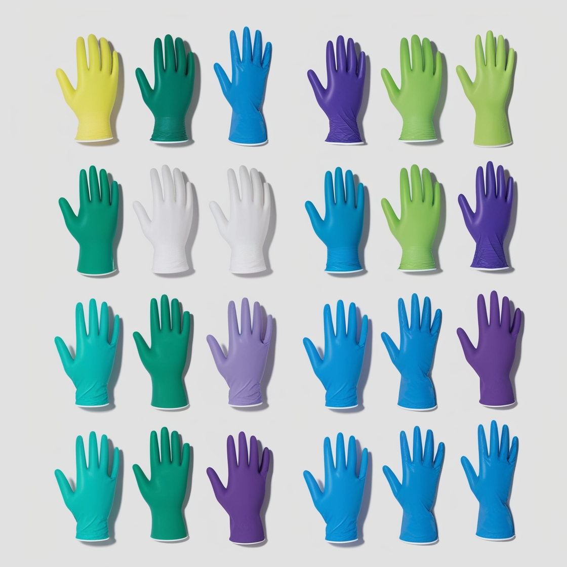 Evergreen latex gloves