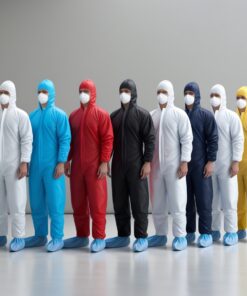 LLG Overall Tritex Pro, PE/PP SMS, White Antistatic, with Hood, Individually Packed, Type 5 + 6, Kat. III, Size 5 (XXL), Pack of 5