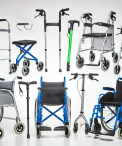 Alternative view of Castor Wheels - Blue Rubber - Top Plate Swivel - Brake - 50mm - TOOC429