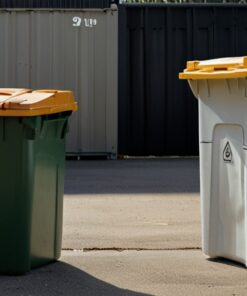 140 litre green wheelie bin