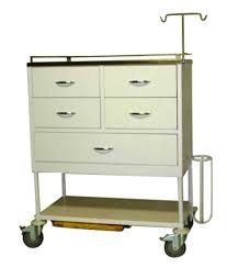 5 drawer emergency Trolley metal