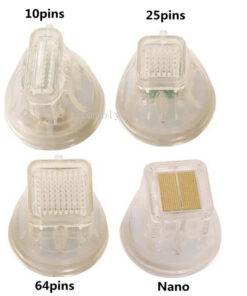 Alternative view of RF Microneedle heads
