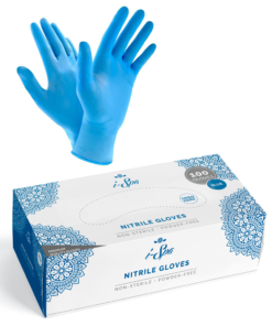 i-Spa Blue Pure nitrile gloves