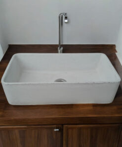 Alternative view of Aquatina Ivory Concrete Basin 47 X 23.5 X 12Cm