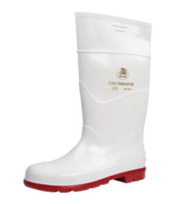 Bata Jobber Gumboot Wht/Red Size 6