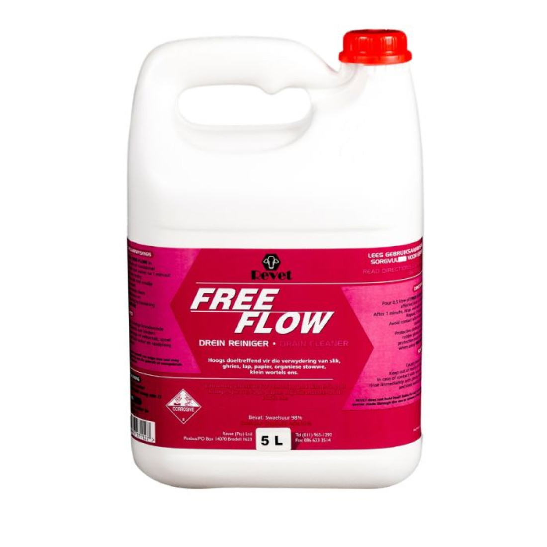 Revet Drain Clean Liquid Free Flow 5L