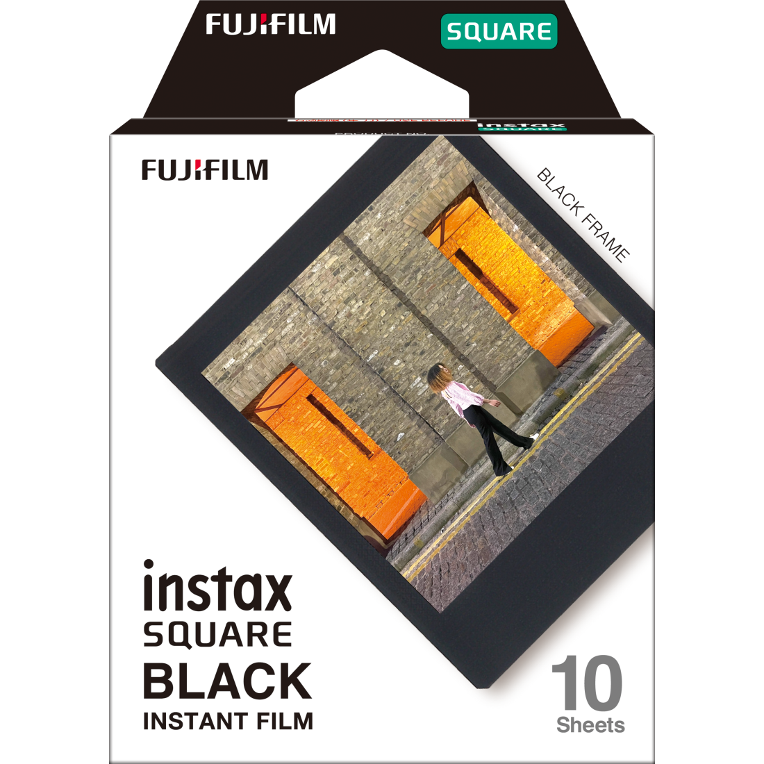 Instax Film Square Pat Black Frame 1 Pack (10 Sheets)