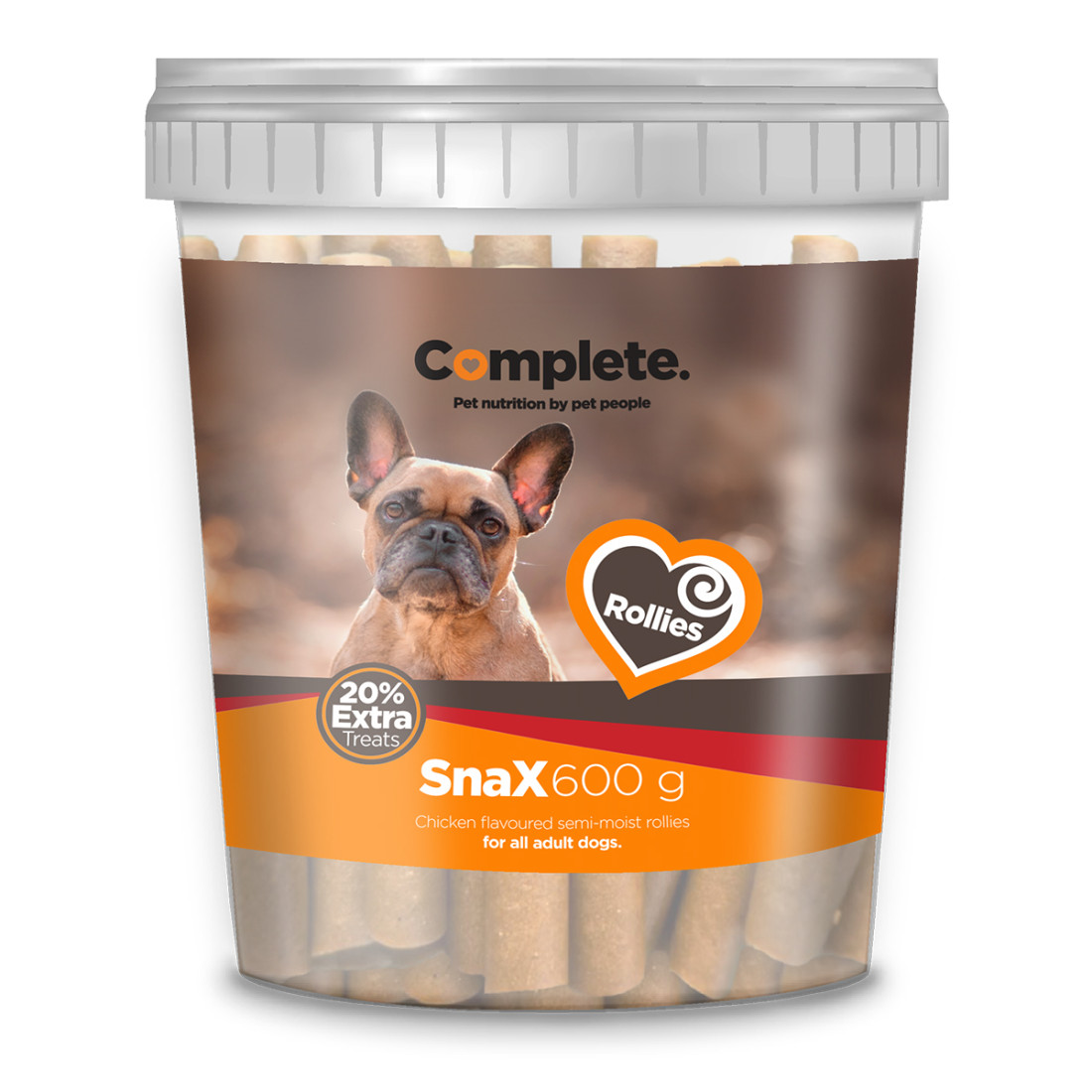 Complete Snax Chicken Rollies Semi Moist 600G