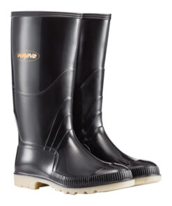 Wayne Gumboot Mens Knee L Black/Ivor Size 12