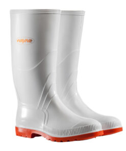 Wayne Gumboot Mens Knee L White/Red Size 10